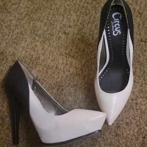 Circus black & white heels